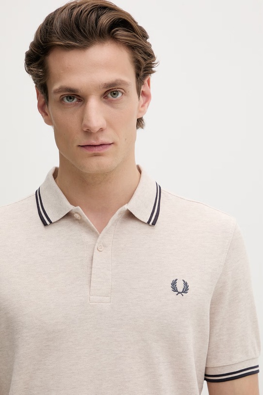 Fred Perry polo bawełniane beżowy M3600