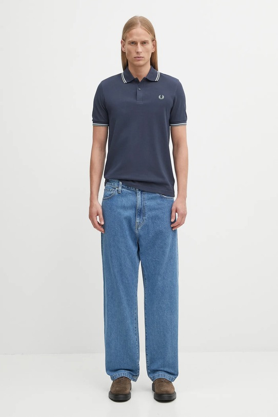 Fred Perry polo in cotone M3600 blu navy