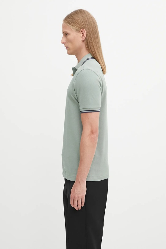 Bavlněné polo tričko Fred Perry M3600 zelená AW25