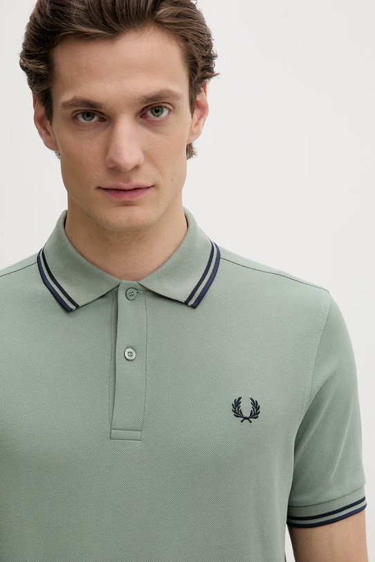 Fred Perry polo bawełniane zielony M3600