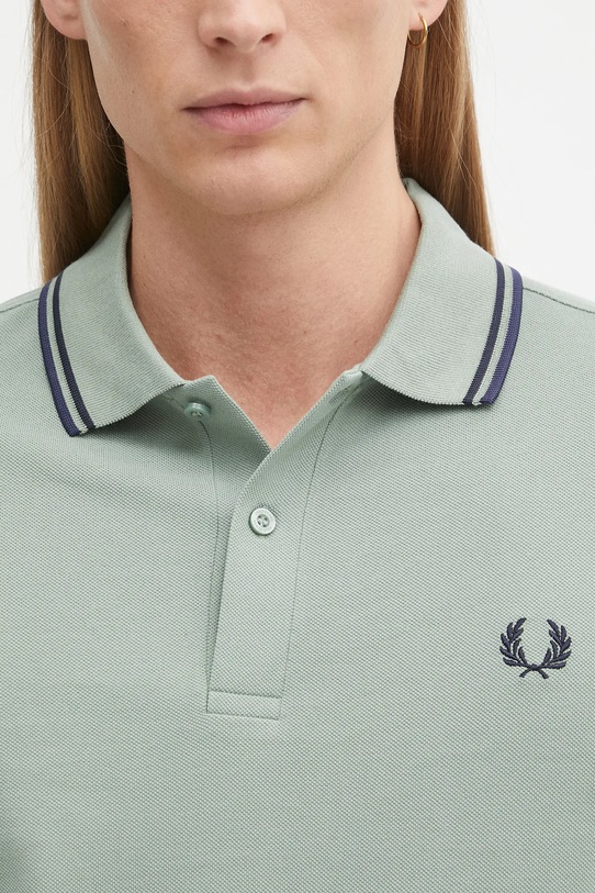 Bavlněné polo tričko Fred Perry zelená M3600