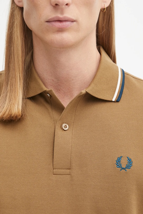 Хлопковое поло Fred Perry зелёный M3600