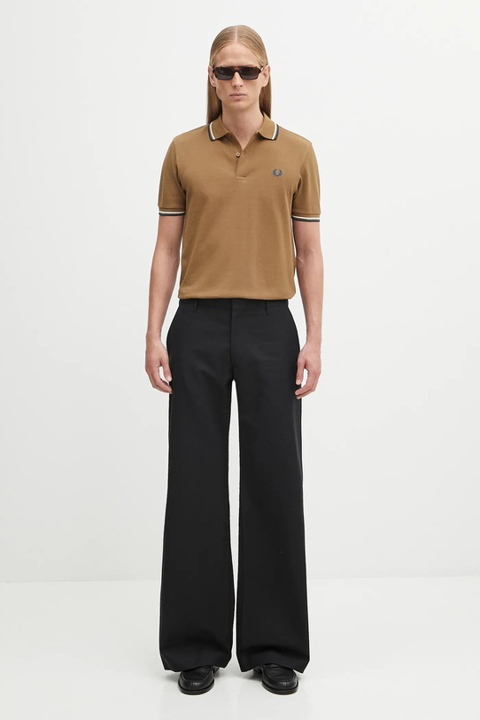 Хлопковое поло Fred Perry M3600 зелёный