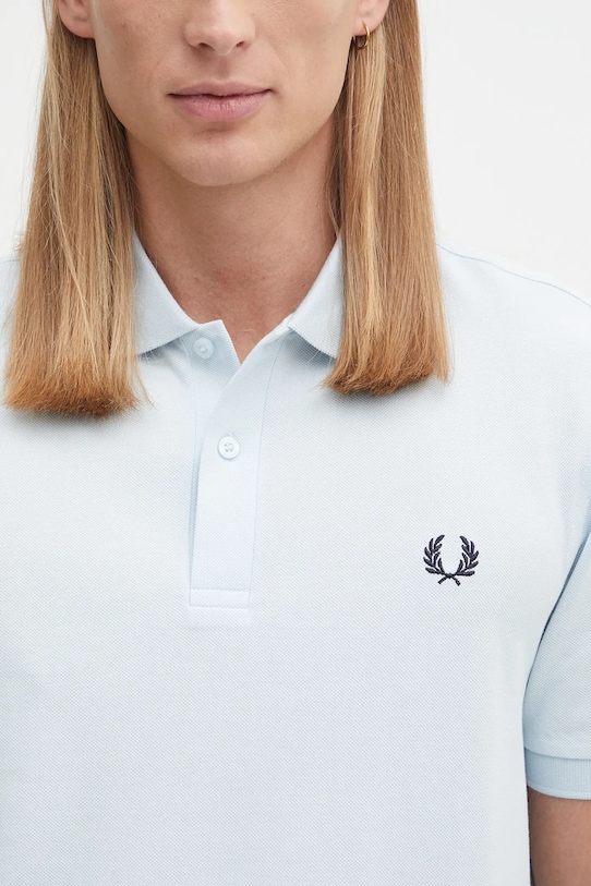 Fred Perry polo bawełniane niebieski M6000