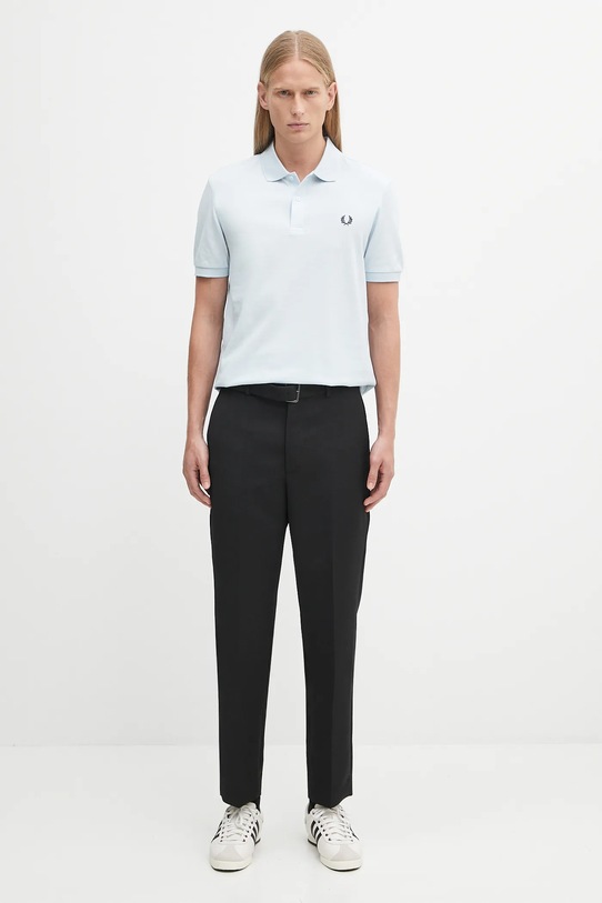 Fred Perry polo de bumbac M6000 albastru