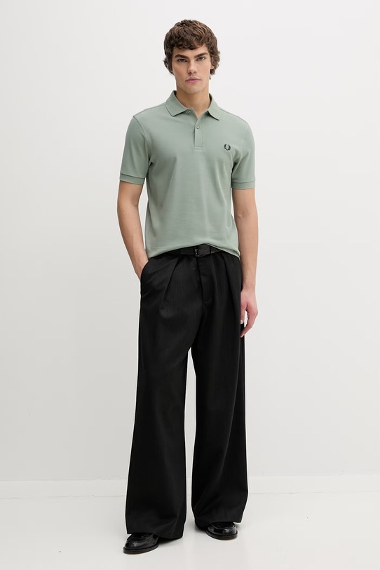 Fred Perry polo bawełniane M6000 zielony AW25