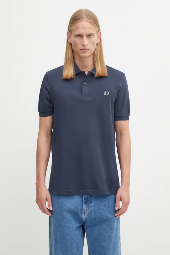 Fred Perry polo in cotone regolare blu navy M6000