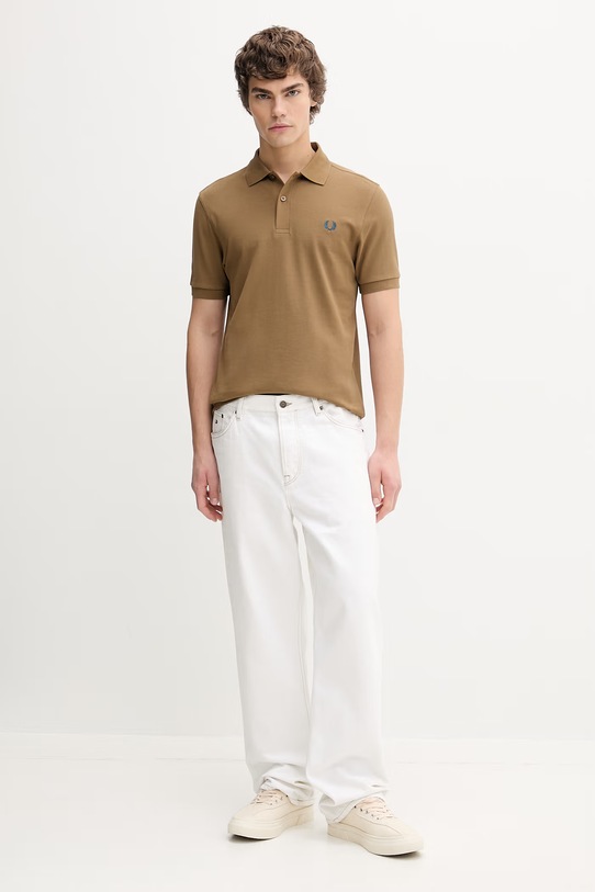 Fred Perry polo bawełniane M6000 zielony AW25