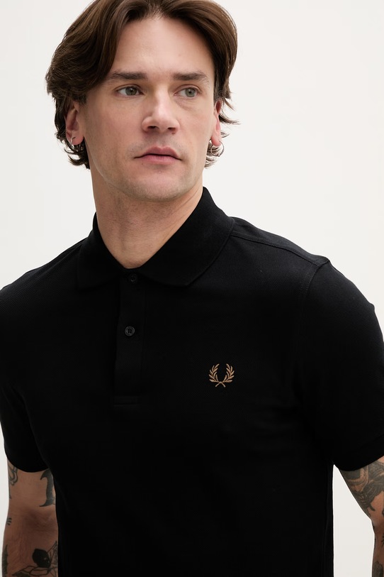 Fred Perry polo bawełniane czarny M6000
