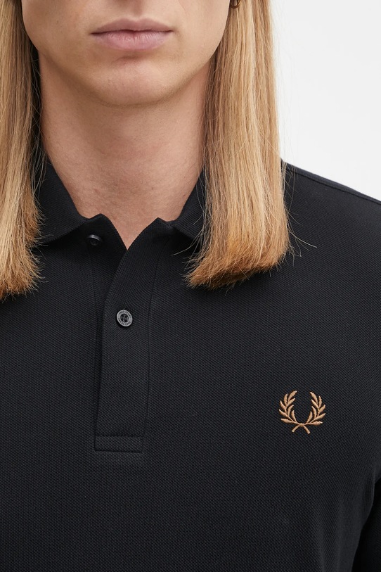 Fred Perry cotton polo shirt black M6000