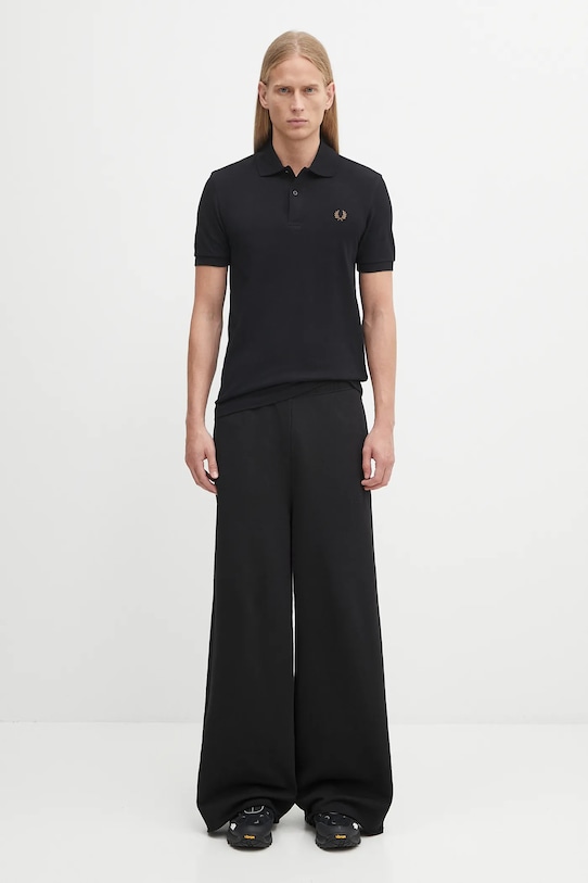 Fred Perry polo bawełniane M6000 czarny