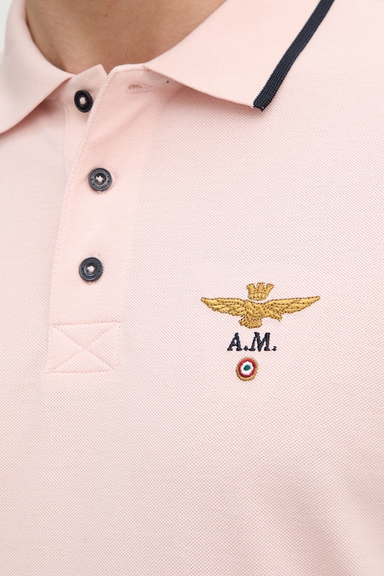 Aeronautica Militare polo bawełniane PO1308UP00082 różowy