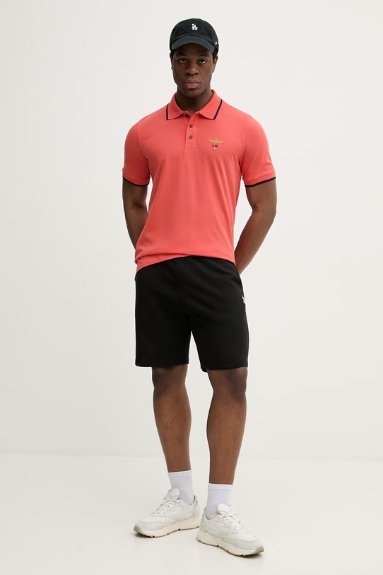 Aeronautica Militare polo bawełniane PO1308UP00082 czerwony SS26