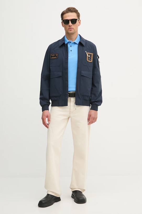 Aeronautica Militare polo in cotone PO1308UP00082 blu SS26