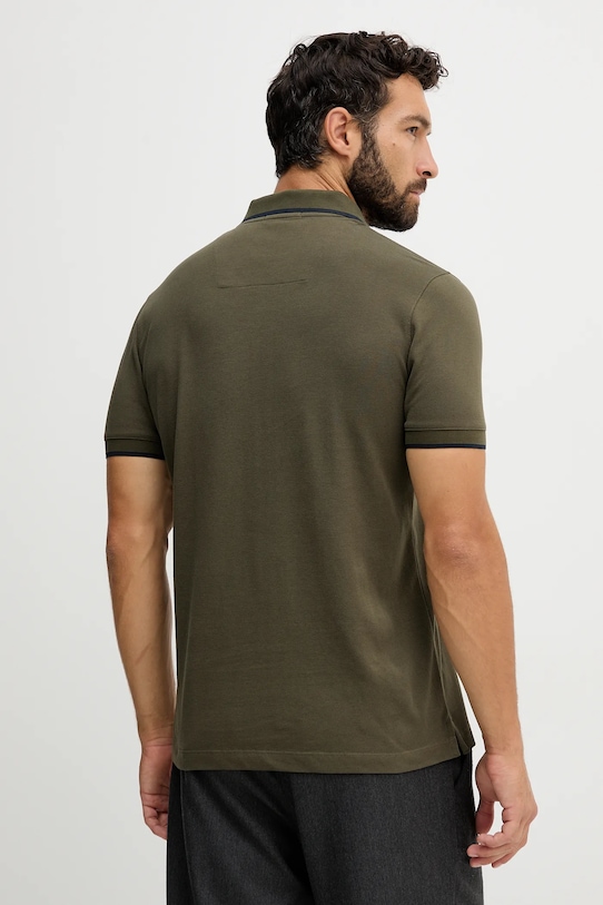 Βαμβακερό μπλουζάκι πόλο Aeronautica Militare PO1308UP00082 πράσινο AW25