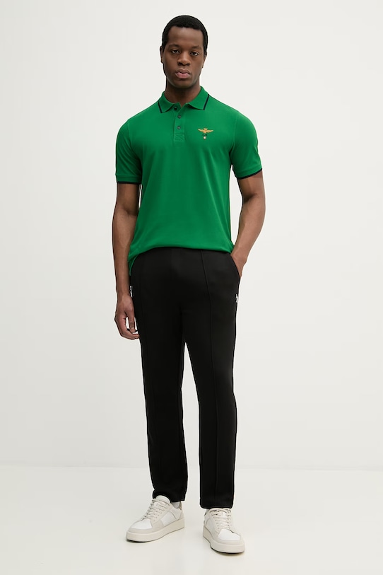 Aeronautica Militare pamut póló PO1308UP00082 zöld SS26