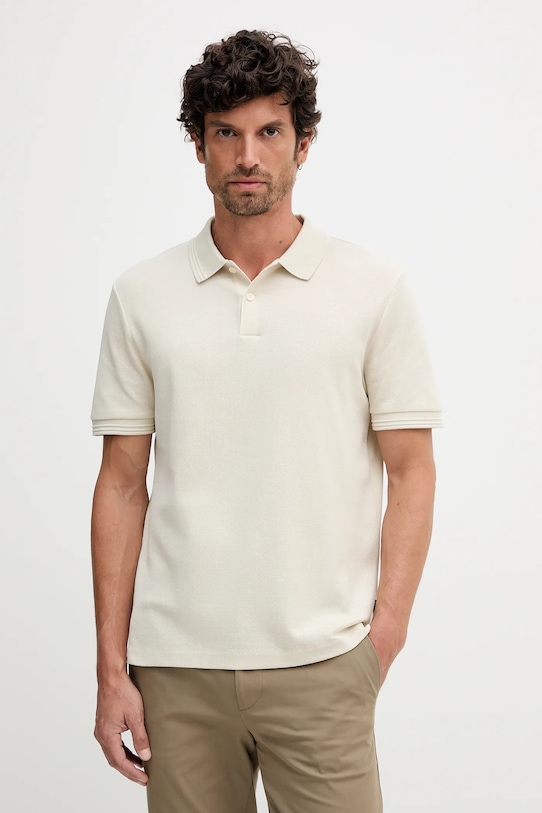 BOSS tricou polo regular bej 50549593