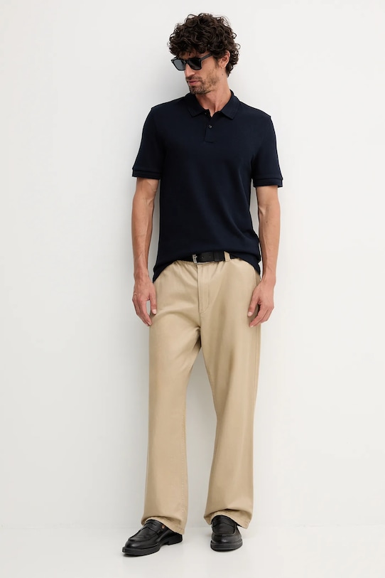 BOSS polo 50549593 granatowy AW25