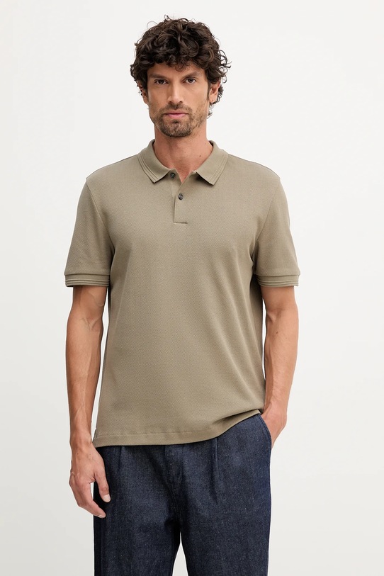 Polo tričko BOSS jednofarebný zelená 50549593