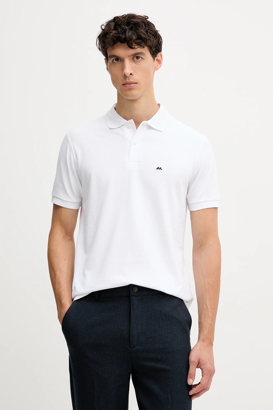 Lindbergh polo bawełniane bawełna biały 30.422045