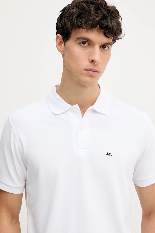 Lindbergh polo bawełniane biały 30.422045