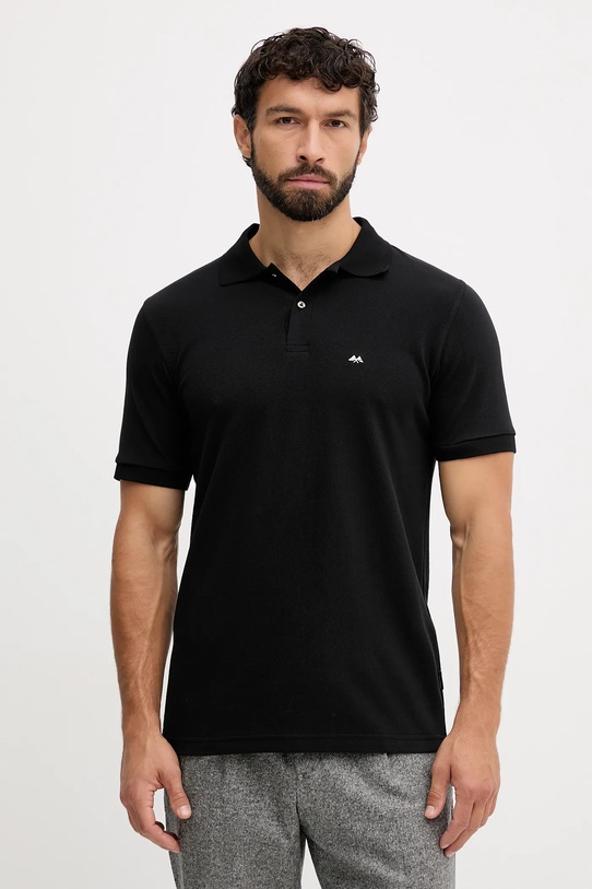 Lindbergh polo de bumbac regular negru 30.422045