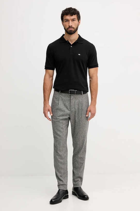 Хлопковое поло Lindbergh 30.422045 чёрный AW25