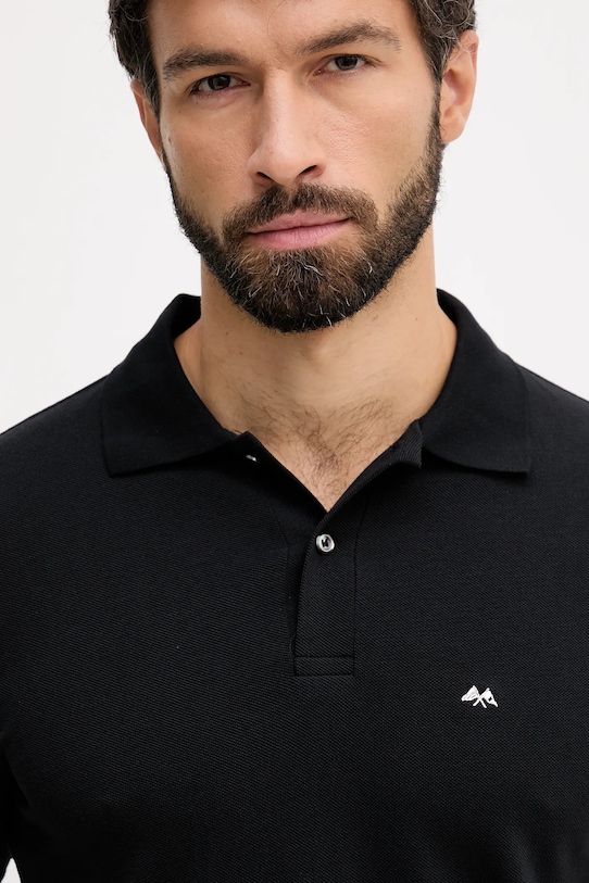 Хлопковое поло Lindbergh чёрный 30.422045