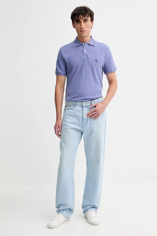 Abercrombie & Fitch polo KI124.5743.220 niebieski AW25