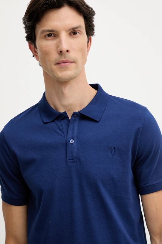 Odzież Trussardi polo bawełniane G5008000025N granatowy