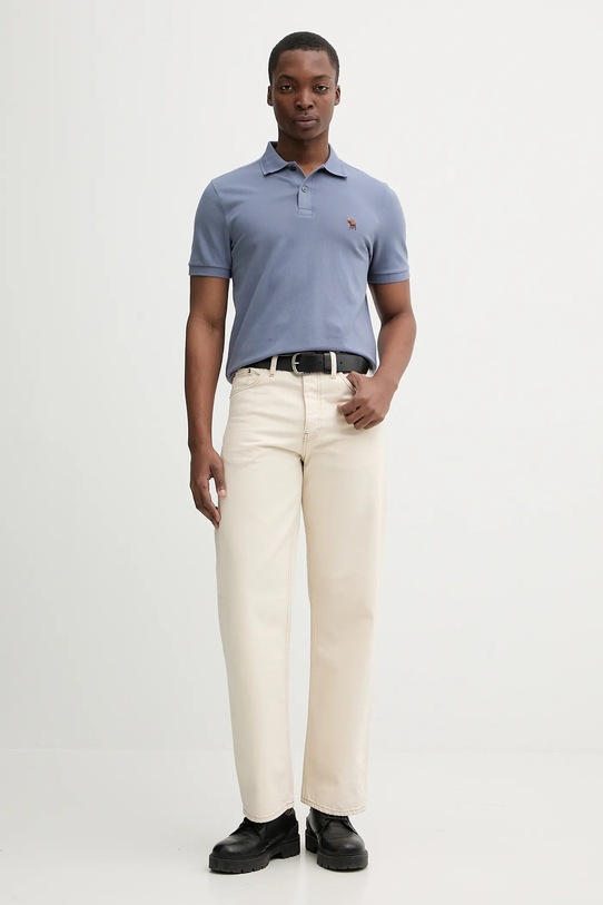 Abercrombie & Fitch polo KI124.5717.220 niebieski AW25