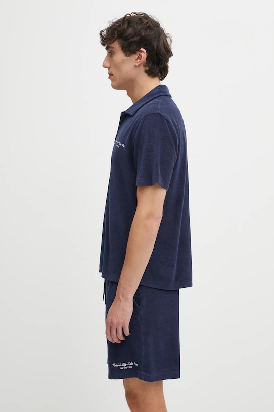 Bavlněné polo tričko Sporty & Rich Eden Script Terry TO03260673BL106 námořnická modř AW25