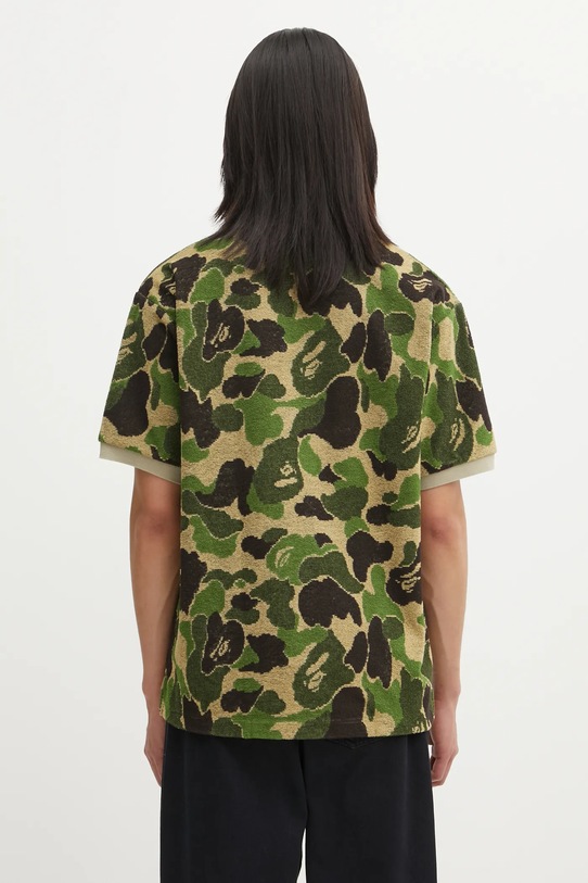 Odzież A Bathing Ape polo Camo Pile Jacquard 001POL301002M zielony