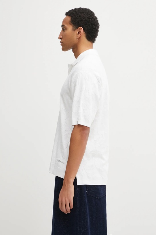 A Bathing Ape polo bawełniane Solid Camo Jacquard 1L30112302 biały AW25