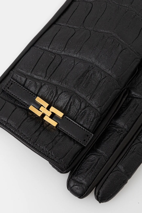Elisabetta Franchi guanti in pelle GU05R56E2 nero AW25