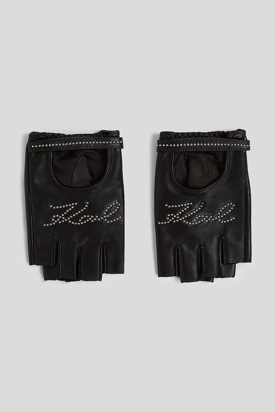 Перчатки Karl Lagerfeld K/SIGNATURE аппликация чёрный A3W33032