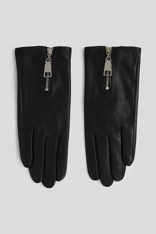 Перчатки Karl Lagerfeld K/ESSENTIAL кожа чёрный A3W33033