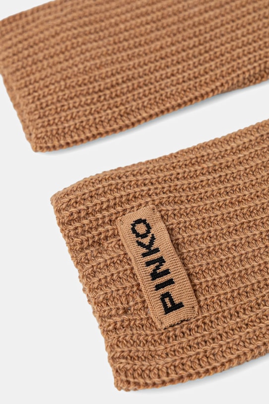 Pinko rękawiczki z dodatkiem wełny 105997.A2Z4 brązowy AW25