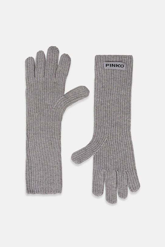 Pinko rękawiczki z dodatkiem wełny z dodatkiem wełny szary 105997.A2Z4