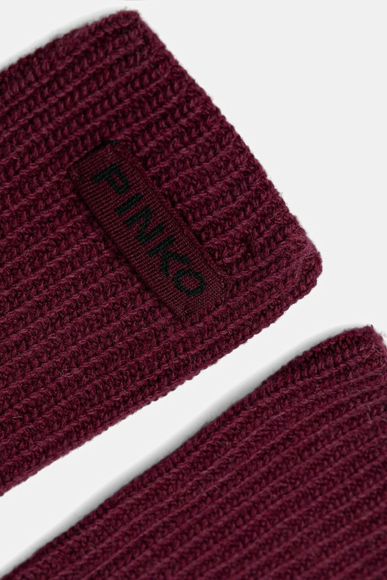 Γάντια με προσθήκη μαλλιού Pinko 105997.A2Z4 μπορντό AW25