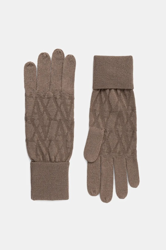 Armani Exchange rękawiczki wełniane wełna brązowy XW002141.AF11956