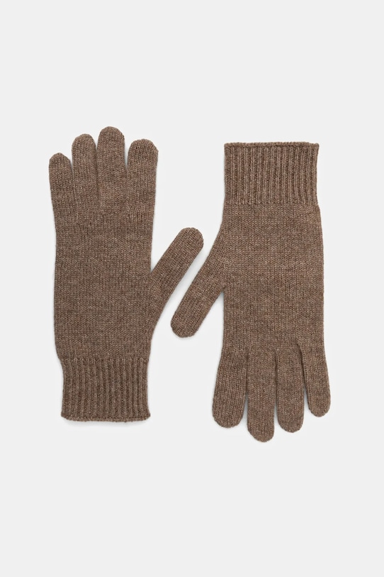 Kašmírové rukavice Weekend Max Mara LEA vlna hnedá 2525566015600