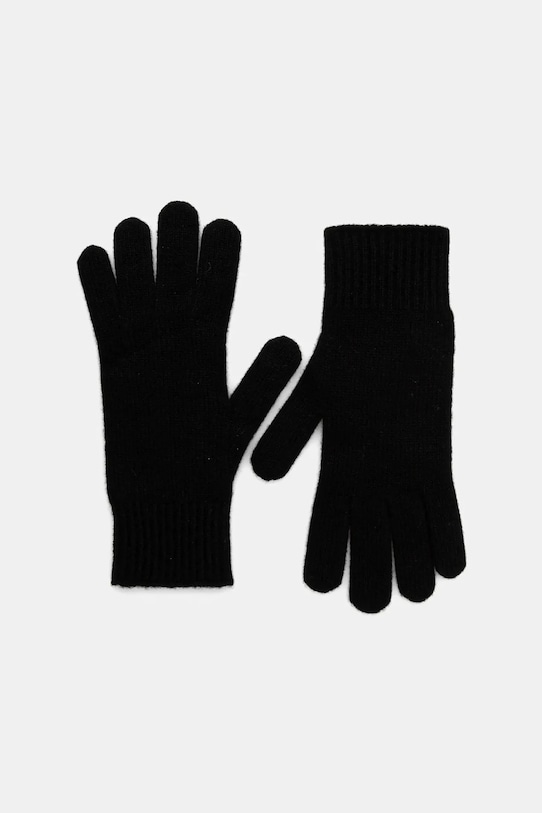 Kašmírové rukavice Weekend Max Mara LEA vlna čierna 2525566015600