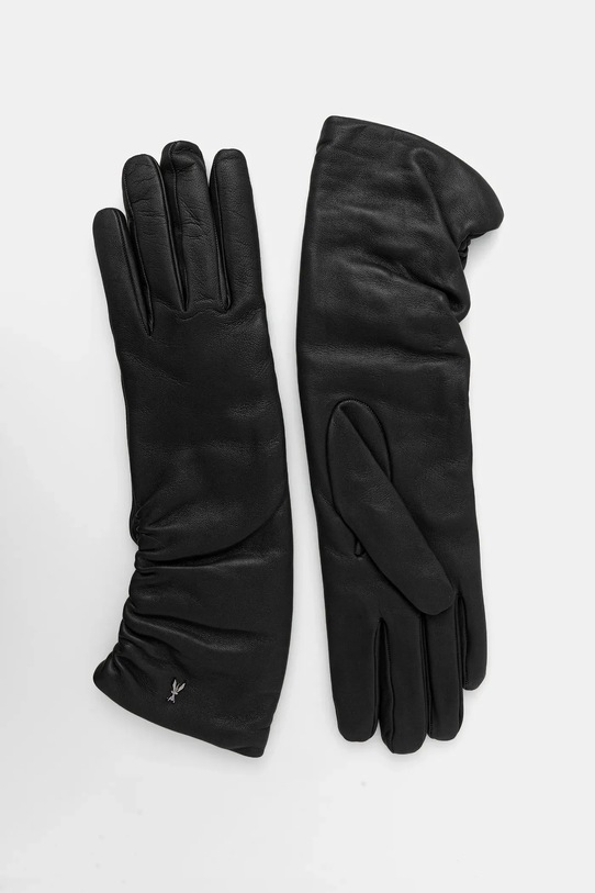 Kožené rukavice Patrizia Pepe usňová koža čierna 2F0105.L034
