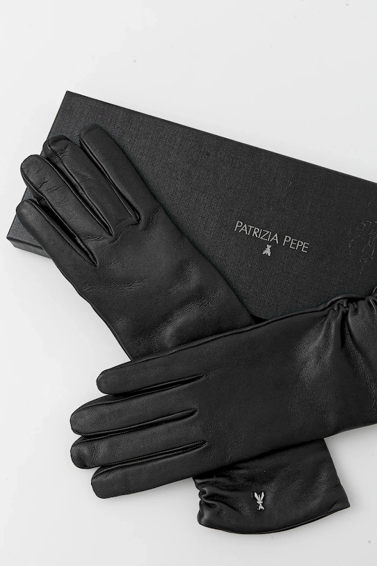Doplnky Kožené rukavice Patrizia Pepe 2F0105.L034 čierna