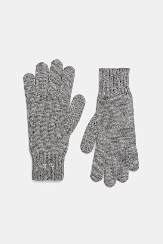 Armani Exchange rękawiczki z dodatkiem wełny z dodatkiem wełny szary XW001521.AF16181