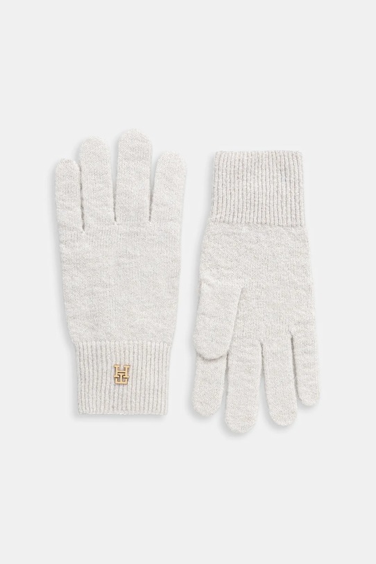 Tommy Hilfiger rękawiczki z wełną melanż szary AW0AW17798