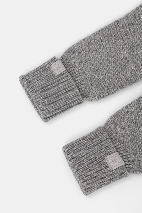 Calvin Klein rękawiczki kaszmirowe LV14F8065G szary NC25