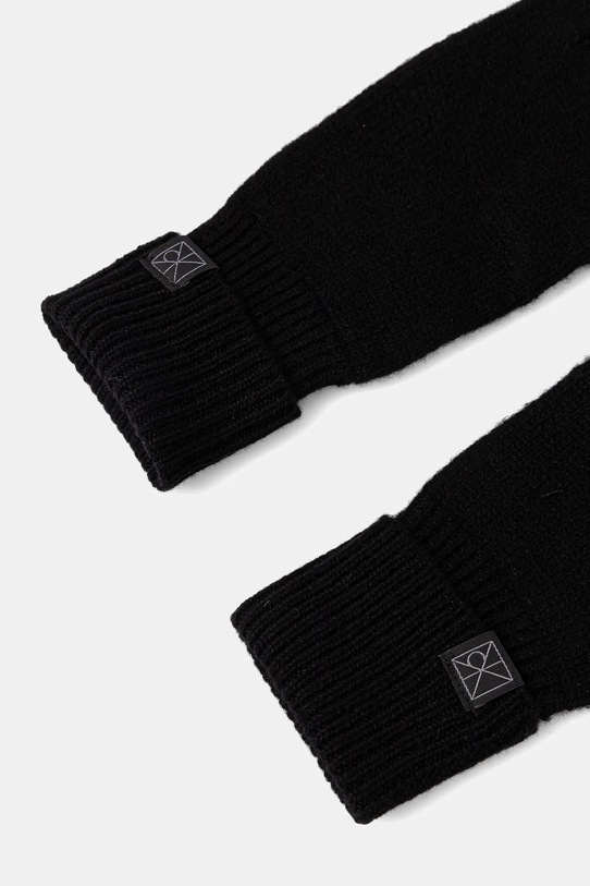 Calvin Klein rękawiczki kaszmirowe LV14F8065G czarny NC25