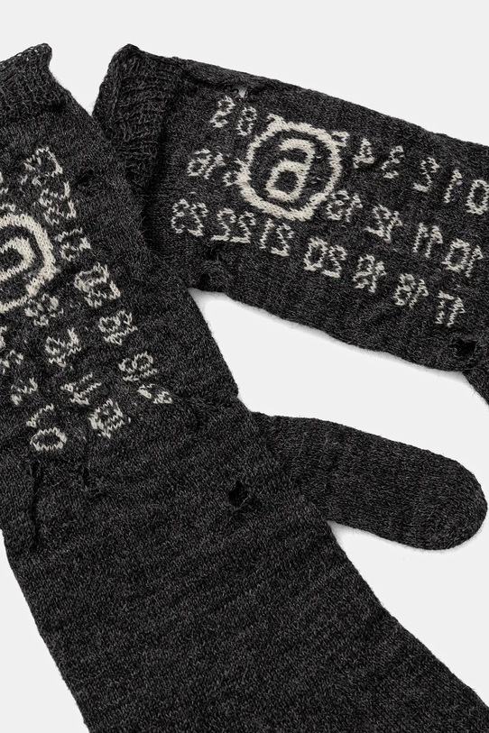 MM6 Maison Margiela woolen gloves S52TS0043.M13135.855 gray AW25